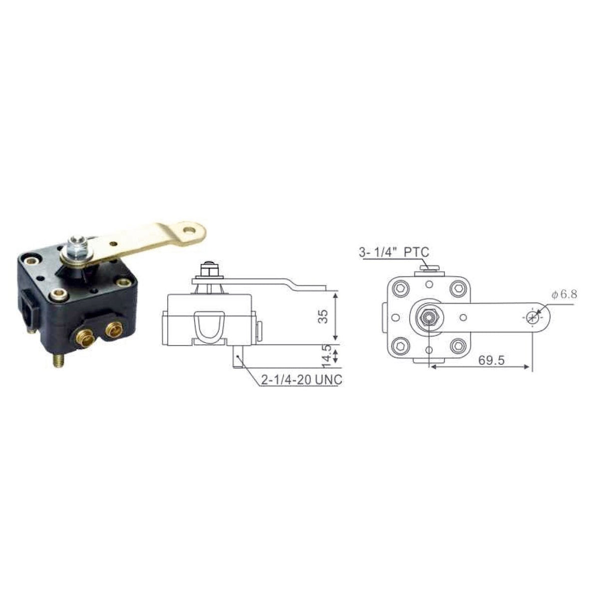 171.H104, KD2262 Height Control Valve F245609 Tractolaser