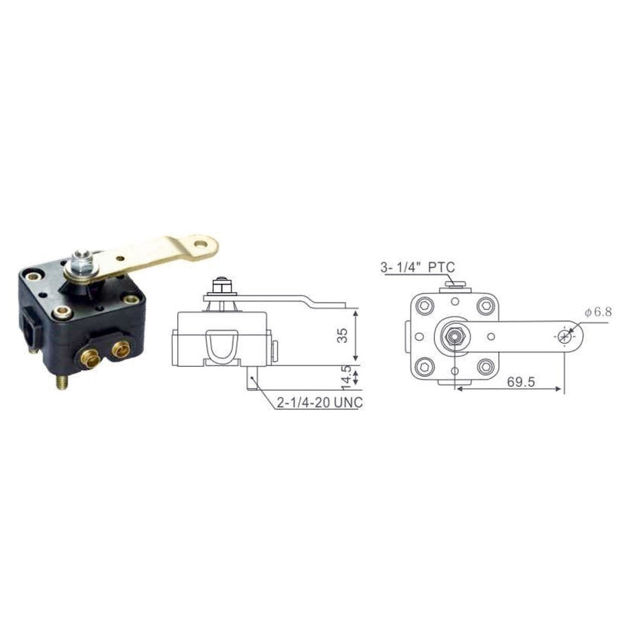 171.H104, KD2262 Height Control Valve F245609 Tractolaser