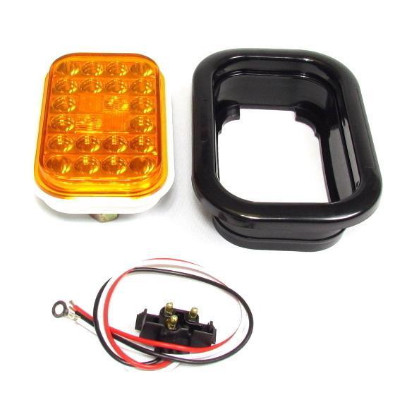 AMBER RECTANGULAR 24 LED SEALED KIT / TRU4550A Tractolaser