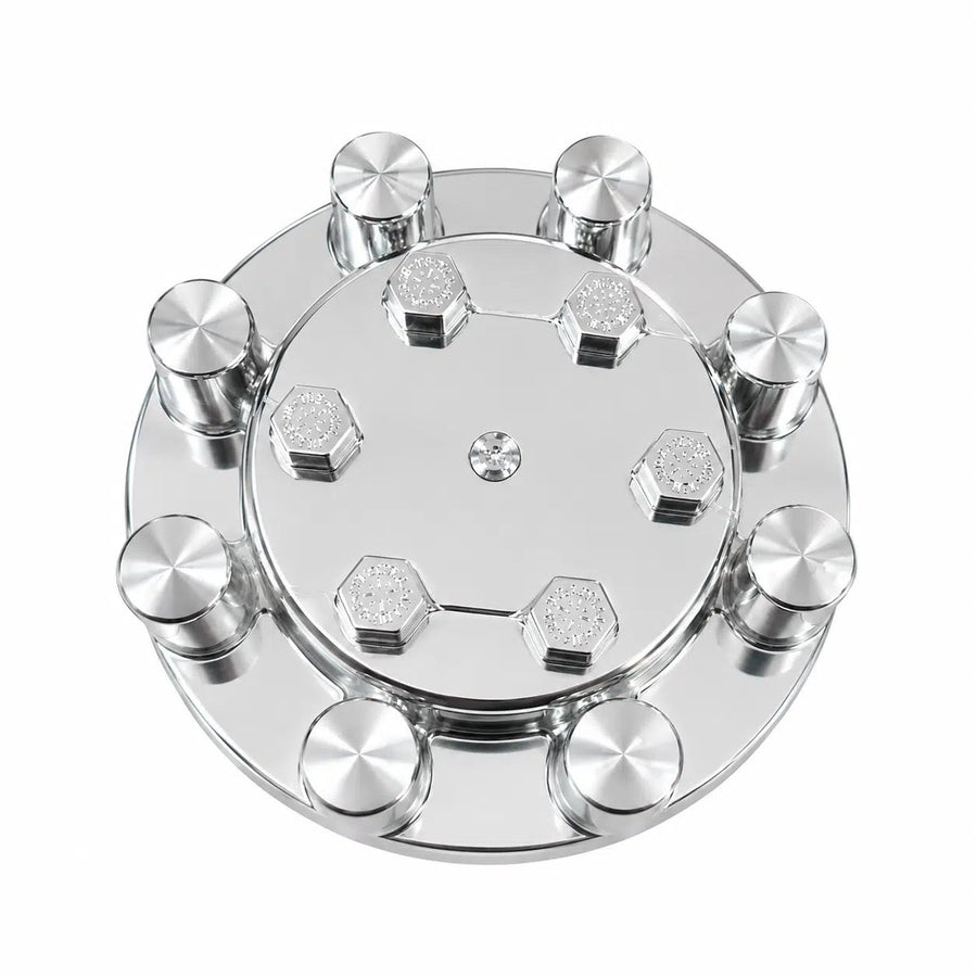 Chrome Rear Hub Cover with Top Hat Style Nut Covers x 1 Tractolaser