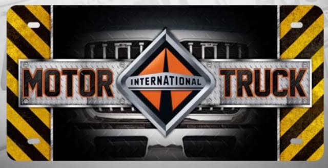 CHAPA (PLACA) DE LUJO INTERNATIONAL MOTOR TRUCK Tractolaser