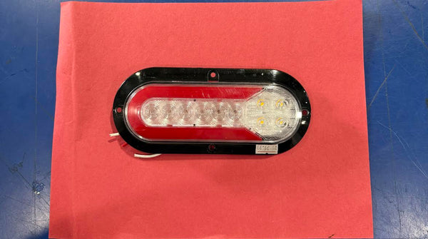 Oval light red/white reverse led Tractolaser