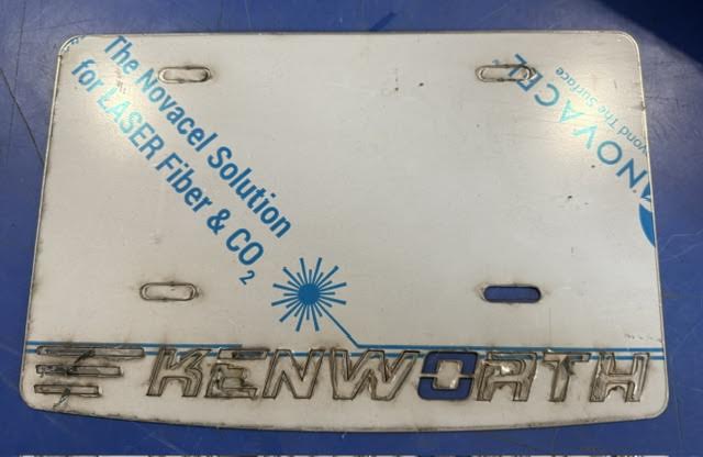 KENWORTH LOGO License Plate Frame - Stainless Tractolaser