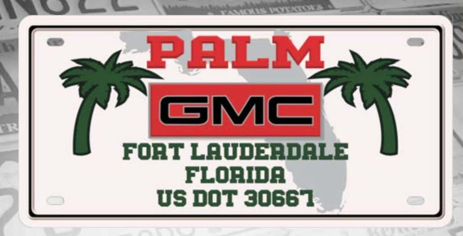 CHAPA (PLACA) DE LUJO GMC PALM Tractolaser