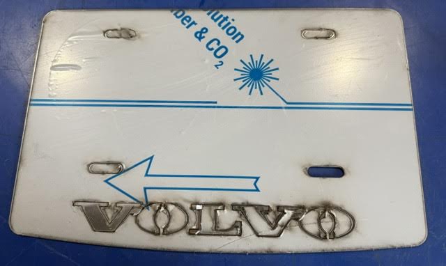 VOLVO LOGO License Plate Frame - Stainless Tractolaser