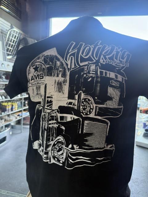 Truck T-shirts HOT BLACK/RED Custom Truck T-shirt Designs size M Tractolaser