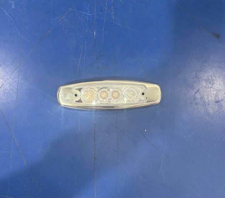 AMS-D4-CW Rectangular 4 LED Side Marker Light CLEAR/RED  color 12v (Copia) Tractolaser