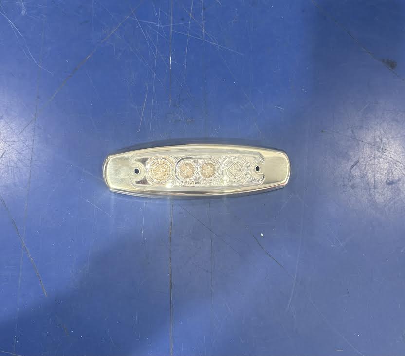 AMS-D4-CW Rectangular 4 LED Side Marker Light CLEAR/RED  color 12v (Copia) Tractolaser