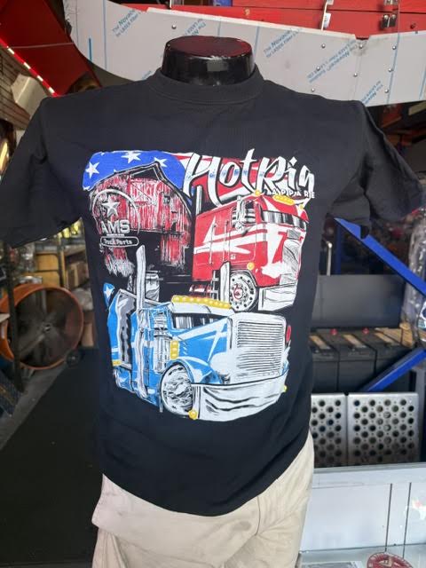 Truck T-shirts HOT BLACK/RED Custom Truck T-shirt Designs size M Tractolaser
