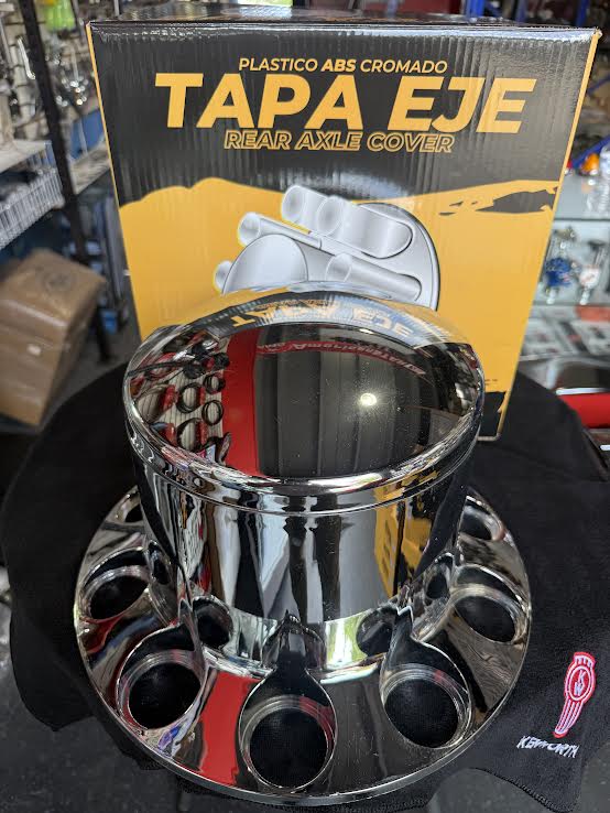 DOME REAR AXLE COVER WITH 33MM STANDARD STYLE PUSH-ON NUT COVERS - CHROME - Tractolaser