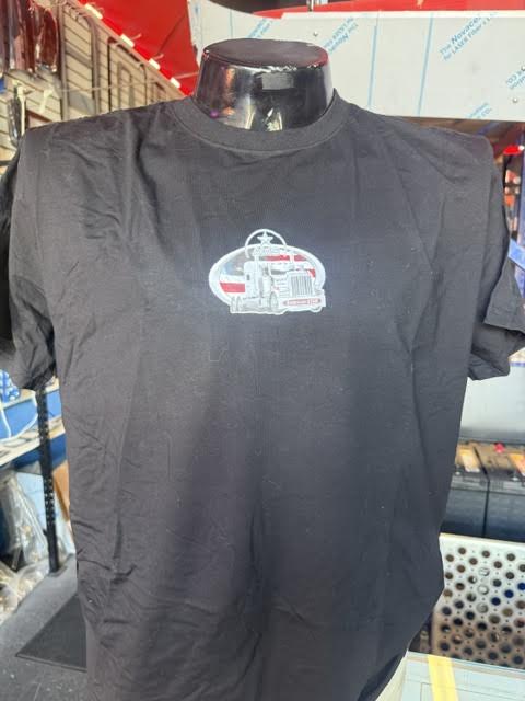 Truck T-shirts AMS BLACK/GRAY TRUCK FLAG EEUU T-shirt Designs size 2XL Tractolaser