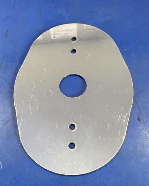 Stainless Steel single Watermelon Cabin Dome Light Plate With Switch Hole each Tractolaser