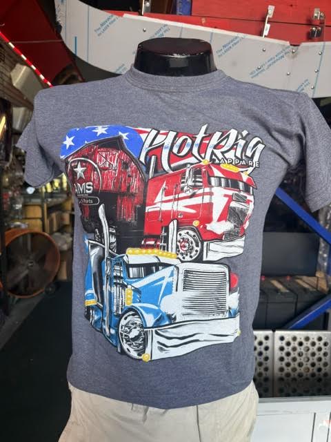Truck T-shirts HOT GRAY/RED Custom Truck T-shirt Designs size S Tractolaser