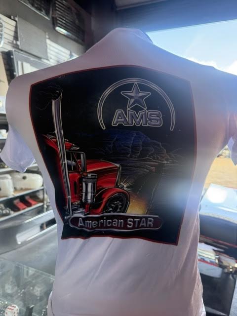 Truck T-shirts AMS RED TRUCK DESERT T-shirt Designs size M Tractolaser