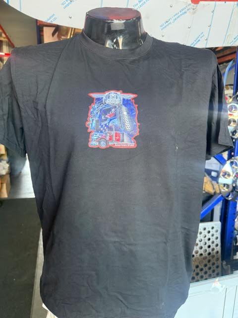 Truck T-shirts AMS BLACK/BLUE Truck T-shirt Designs size XL Tractolaser