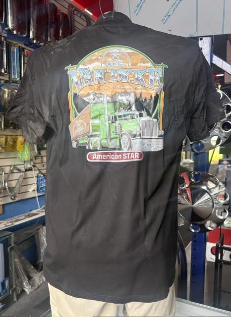 Truck T-shirts AMS BLACK/GREEN VAN DYKET-shirt Designs size 2XL Tractolaser