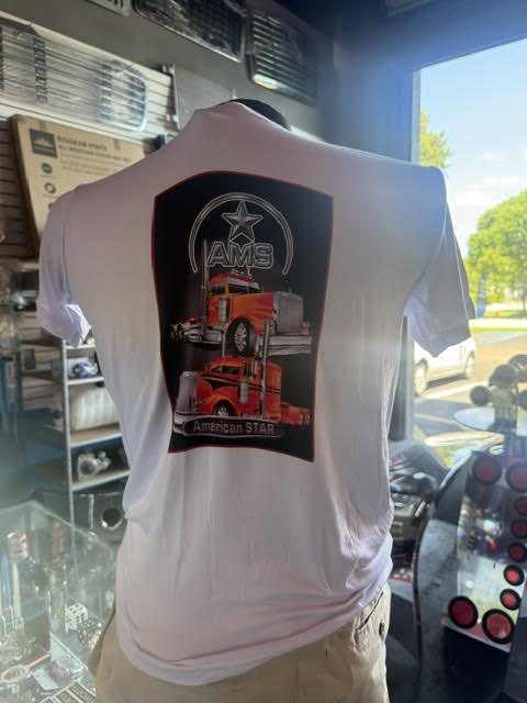 Truck T-shirts AMS ORANGE TRUCK T-shirt Designs size L Tractolaser