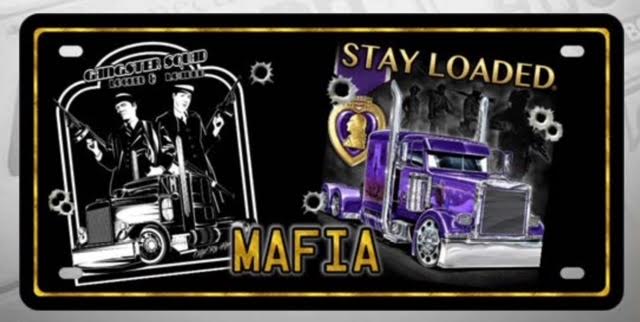 CHAPA (PLACA) DE LUJO STAY LOADED MAFIA Tractolaser