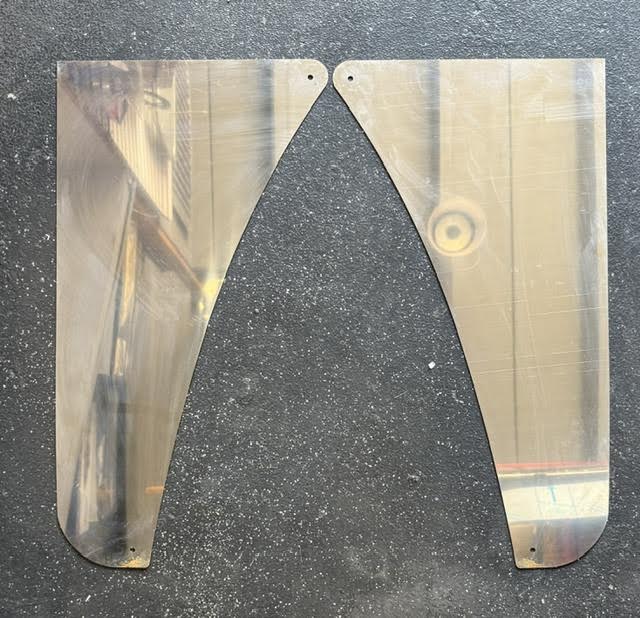 Kenworth w900L stainless steel lower hood extension panels - PAIR Tractolaser
