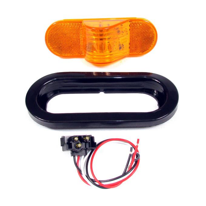 AMBER, OVAL MID-TURN LIGHT LED SEALED KIT F235179 Tractolaser