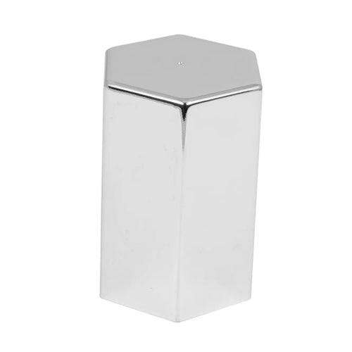 HEX FLAT TOP CHROME PLASTIC 33MM LUG NUT COVER Thread-On -3" Tractolaser