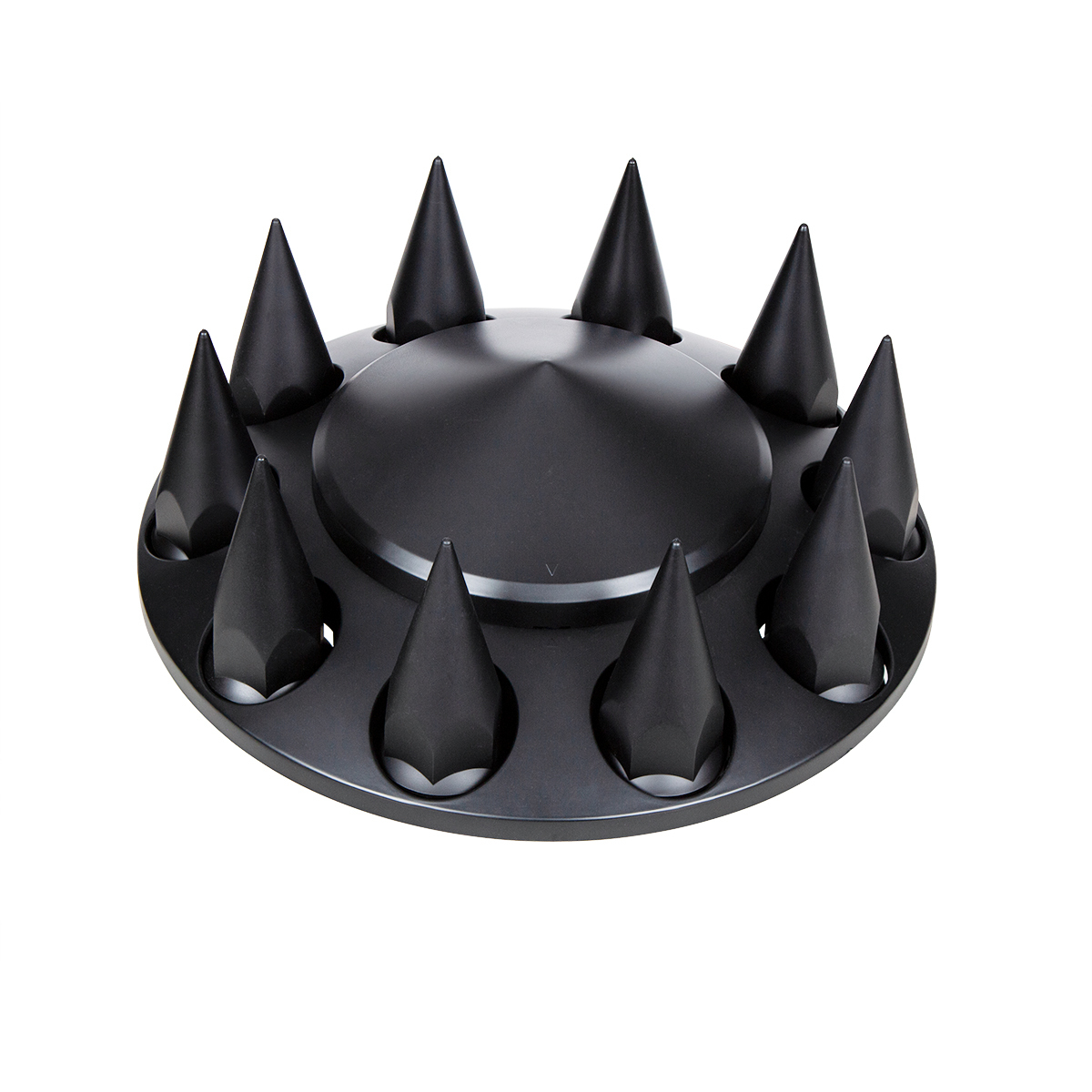 Pointed Front Axle Cover With 33mm Spike Thread-On Nut Covers - Matte Black 10336 UP Tractolaser
