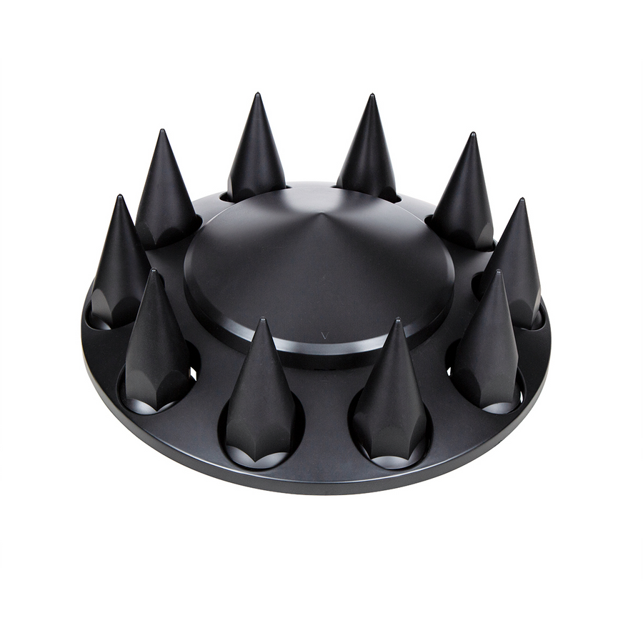 Pointed Front Axle Cover With 33mm Spike Thread-On Nut Covers - Matte Black 10336 UP Tractolaser
