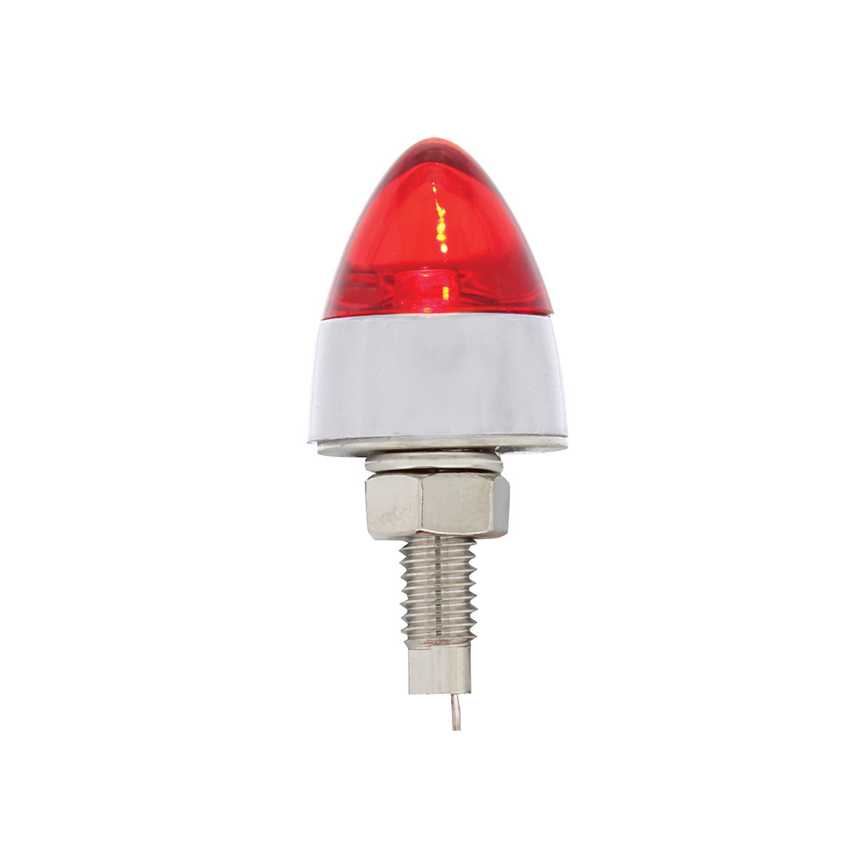 LED Bullet License Plate Fastener - Red (2-Pack) 10687 Tractolaser