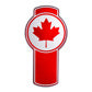 CHROME DIE CAST CANADA FLAG EMBLEM 10978 Tractolaser