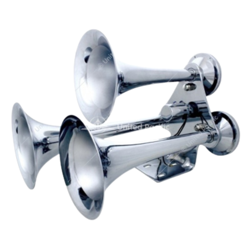 3 TRUMPETS "COMPETITION SERIES" CHROME TRAIN HORN 46151 Tractolaser