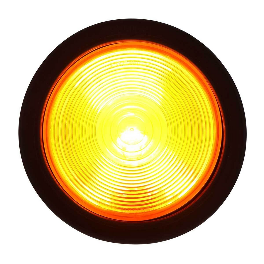 4" Round Dual Function Turn Signal Light Kit - Amber Lens Tractolaser