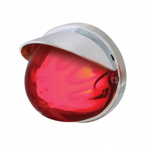 9 LED DUAL FUNCTION GLOLIGHT WATERMELON FLUSH MOUNT KIT WITH VISOR - RED LED/RED LENS 34405 Tractolaser
