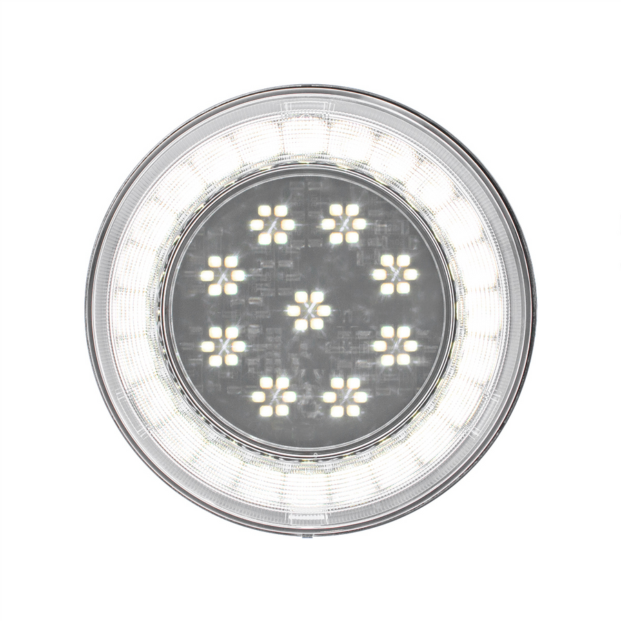 33 LED 4" Round Lumos Light S-Series (Back-Up) - White LED/Clear Lens 36099 UP Tractolaser