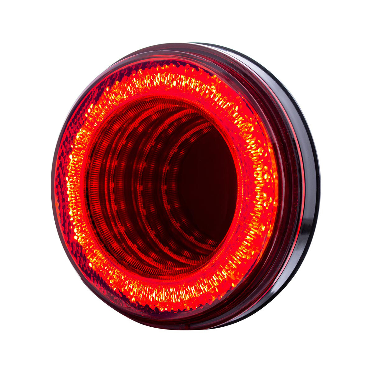 24 LED 4" Round Mirage Light (Stop, Turn & Tail) - Red LED/Red Lens 36652 Tractolaser