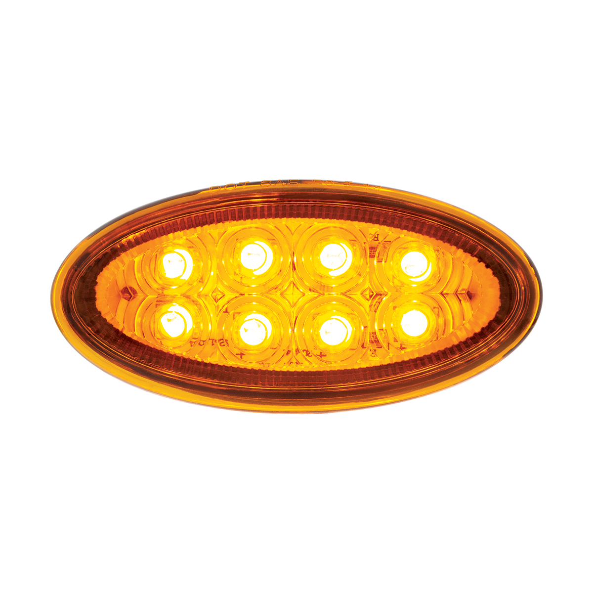 8 LED Fender Parking & Turn Signal Light For Peterbilt 386 (2006-2014) & 387 (2006-2010)-Amber LED/Amber Lens Tractolaser
