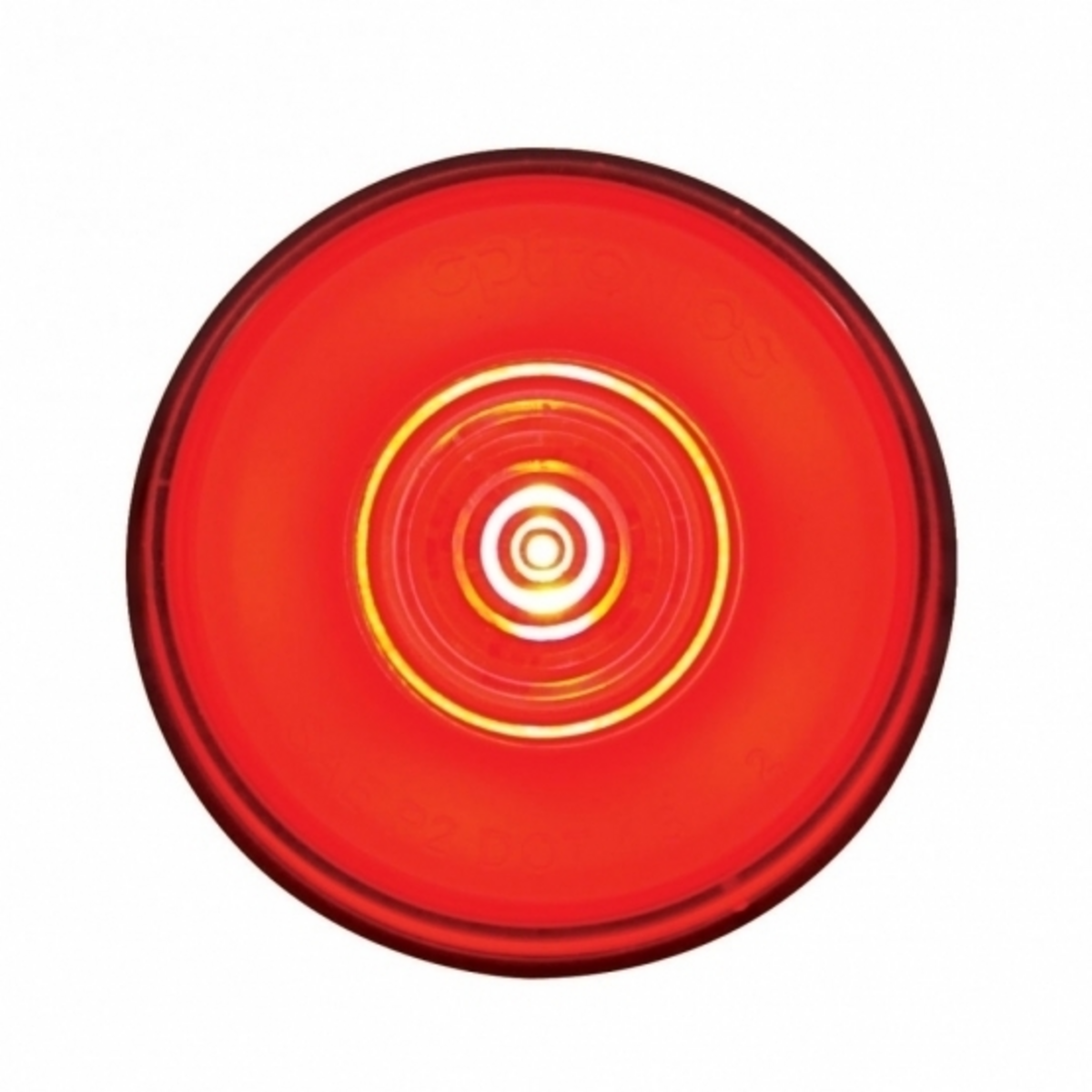 6 LED 2" Round GloLight (Clearance/Marker) - RED LED/Amber Lens OPTRONIX AMS Tractolaser