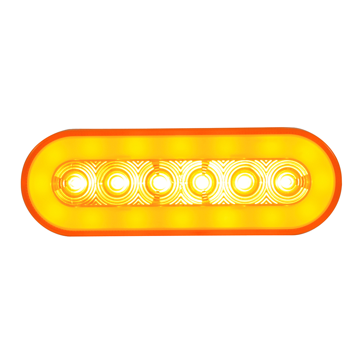 22 LED 6" Oval GloLight (Turn Signal) - Amber LED/Amber Lens Tractolaser