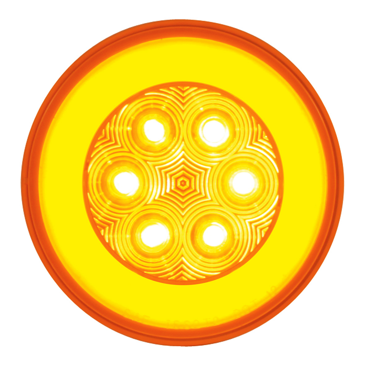 21 LED 4" GloLight (Turn Signal) - Amber LED/Amber Lens Tractolaser