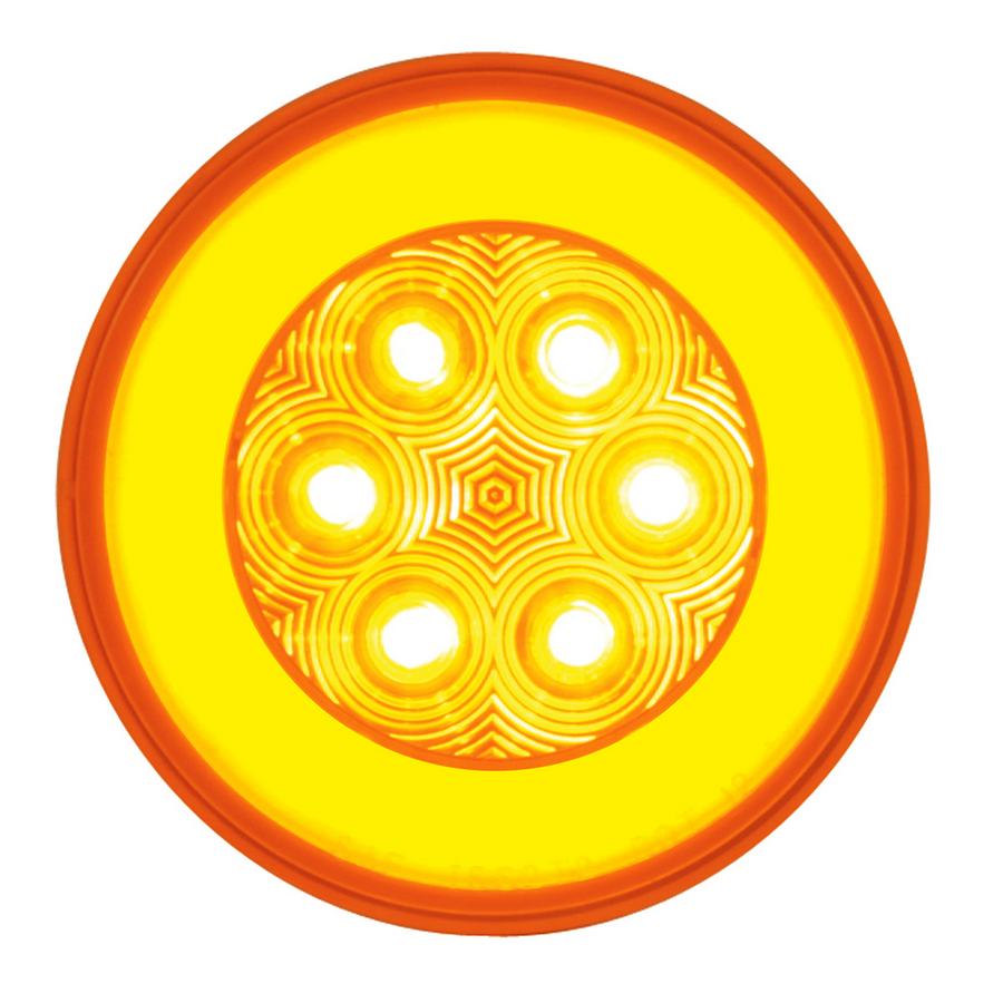 21 LED 4" GloLight (Turn Signal) - Amber LED/Amber Lens Tractolaser