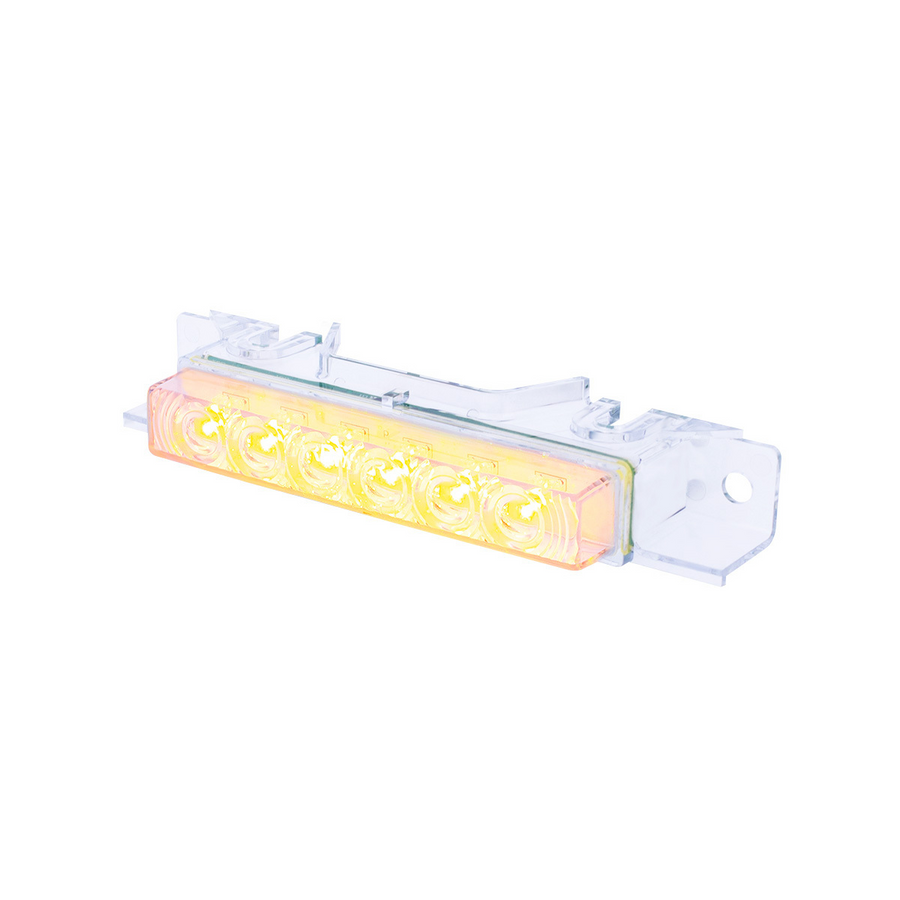6 LED Exterior Visor Light For 1996-2024 Volvo VNL-Amber LED/Clear Lens 37594 Tractolaser