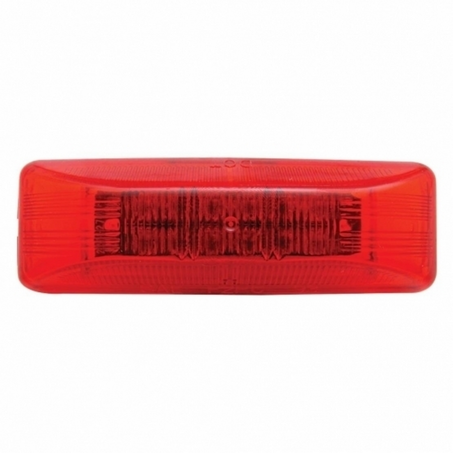 12 LED Rectangular Light (Clearance/Marker) - Red LED/Red Lens Tractolaser