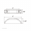 6 LED Rectangular Streamline Light (Clearance/Marker) - Red LED/Red Lens Tractolaser