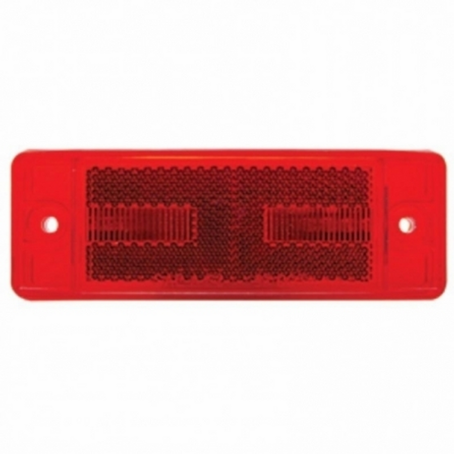 8 LED Rectangular Light (Clearance/Marker) With Reflex Lens - Red LED/Red Lens (Bulk) 38259B Tractolaser
