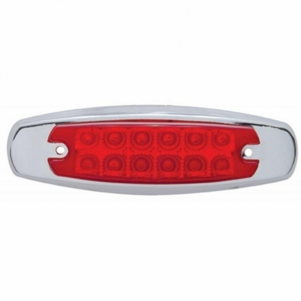 LIGHT MARKET RED 12 LED WHIT BEZEL CHROME AMS Tractolaser