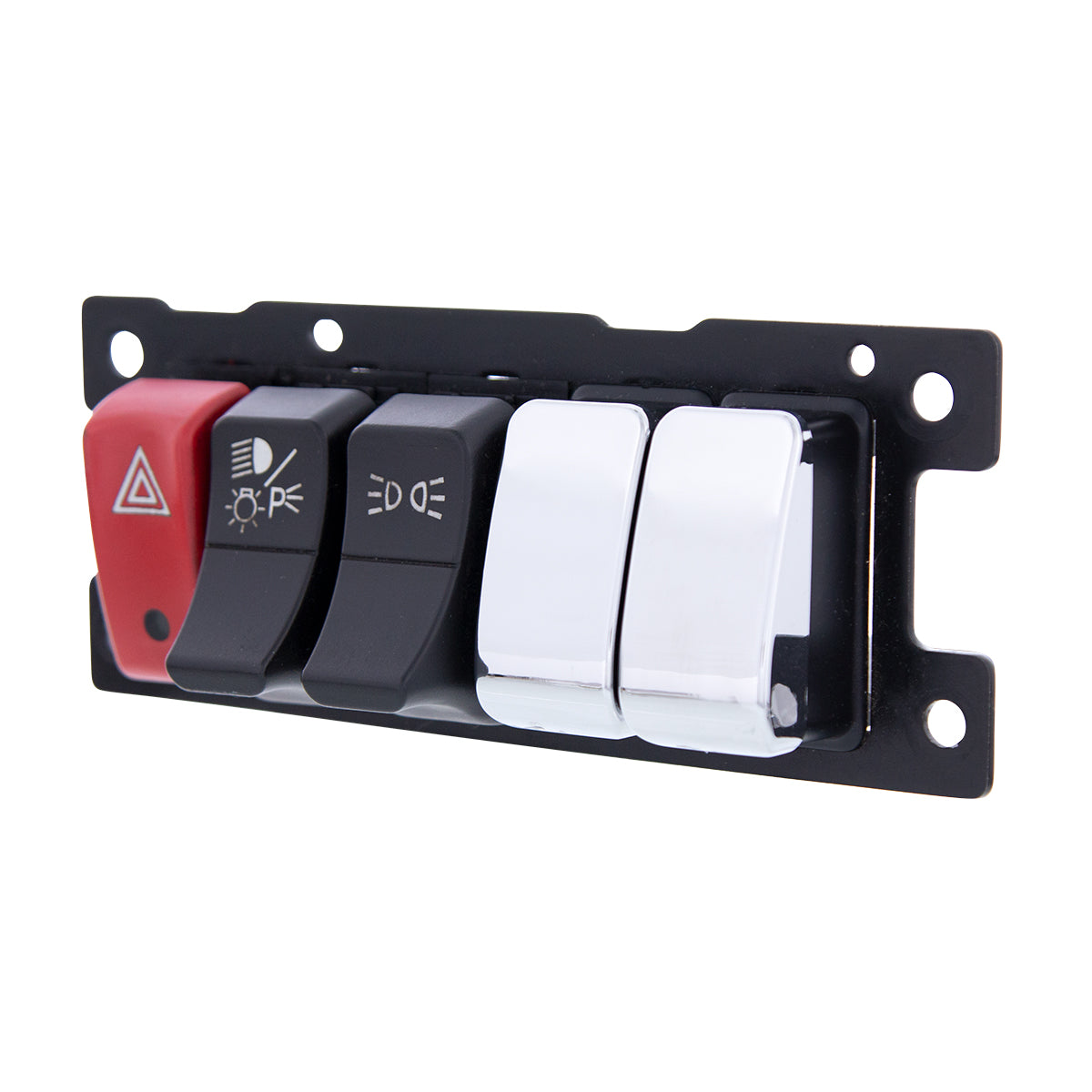 Chrome Plastic Blank Switch Covers For Kenworth T680, T880, W990 (Card Of 2) Tractolaser