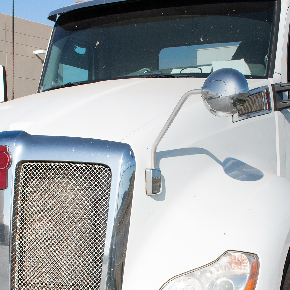 Chrome Hood Mirror For 2013-2021 Kenworth T680 - Passenger 42843 UP Tractolaser