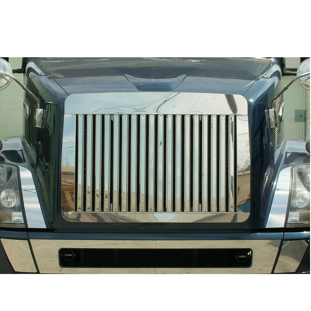 Grille Fits Volvo VNL 2004 & Newer Generation 2 Louvered S.Steel Tractolaser