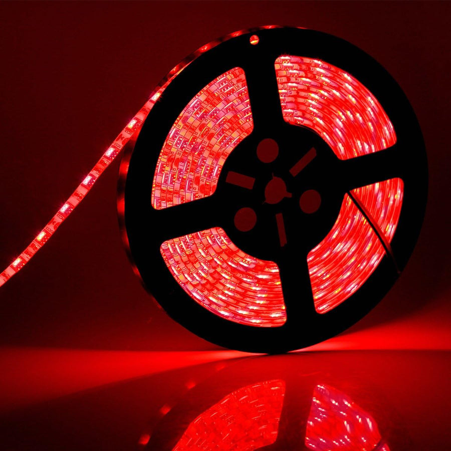 SUPERNIGHT LED Strip Light, 16.4ft/5M SMD 5050 Waterproof Flexible RED/WHITE 24v Tractolaser