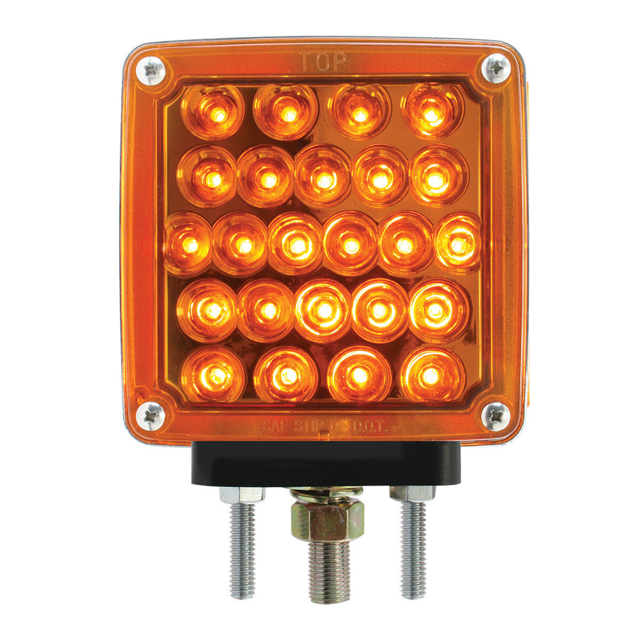 AMS-374AR-L Pearl Series Square Double Face LED Light RED/AMB LEFT Tractolaser