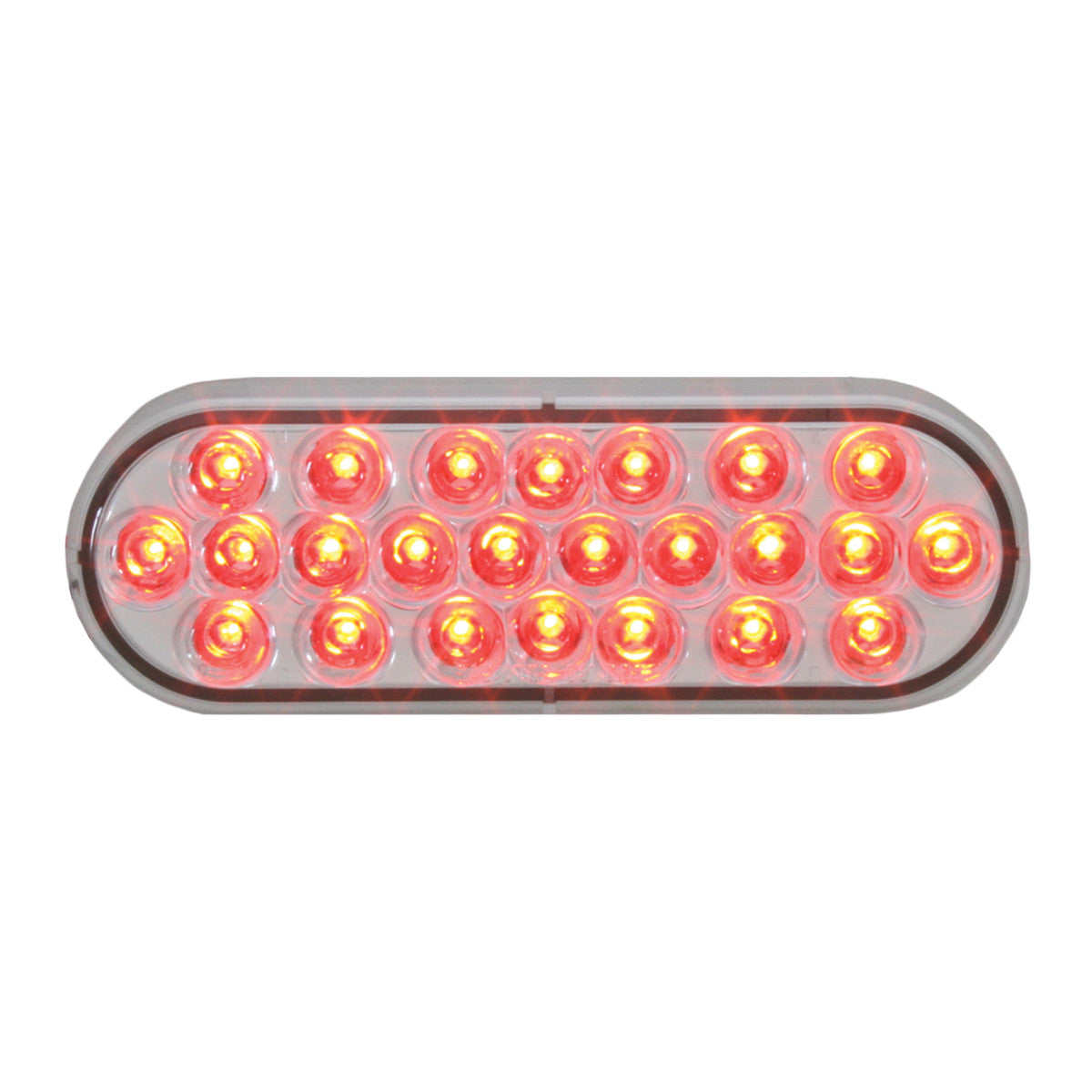 Pearl Series Oval LED Light RED/CLEAR Tractolaser